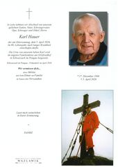 Parte von Karl Hauer † 05.04.2026 aus Schwarzach im Pongau