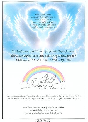 Parte von Sternenkinder † 21.10.2026 aus Schwarzach im Pongau
