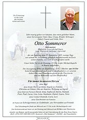 Parte von Otto Sommerer † 27.09.2025 aus Rauris