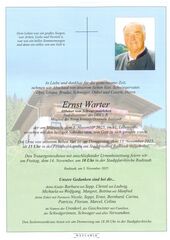 Parte von Ernst Warter † 05.11.2025 aus Radstadt