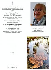 Parte von Andrea Lettner † 28.12.2025 aus Schwarzach im Pongau