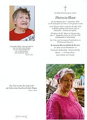 Parte von Theresia Haas † 07.09.2026 aus Werfenweng