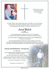 Parte von Josef Walch † 06.10.2025 aus Dorfgastein