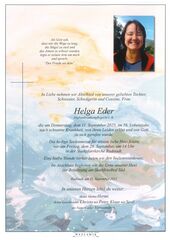 Parte von Helga Eder † 11.09.2025 aus Radstadt