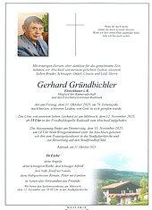 Parte von Gerhard Gründbichler † 31.10.2025 aus Radstadt
