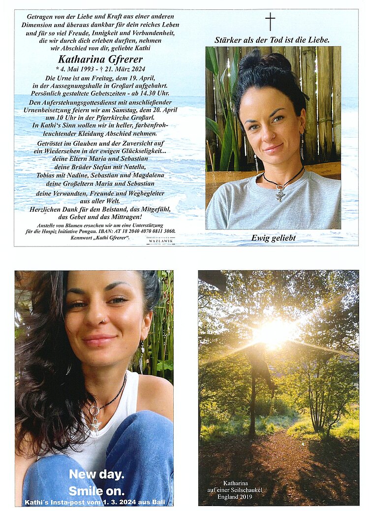 Parte von Katharina Gfrerer † 21.03.2024