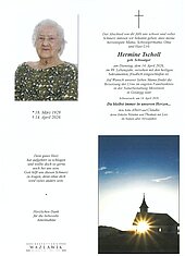 Parte von Hermine Tscholl † 14.04.2026 aus Schwarzach im Pongau