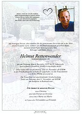 Parte von Helmut Rettenwender † 04.11.2025 aus Radstadt