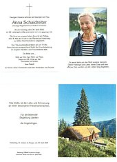 Parte von Anna Schaidreiter † 26.04.2026 aus Hüttschlag