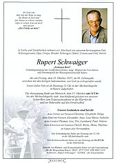 Parte von Rupert Schwaiger † 10.10.2025 aus Rauris