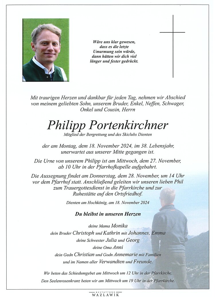 Parte von Philipp Portenkirchner † 18.11.2024