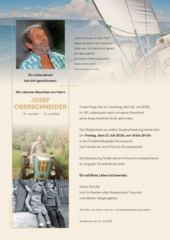 Parte von Josef Oberschneider † 12.07.2026 aus Schwarzach im Pongau