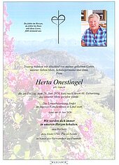 Parte von Herta Onestingel † 19.06.2026 aus Lend