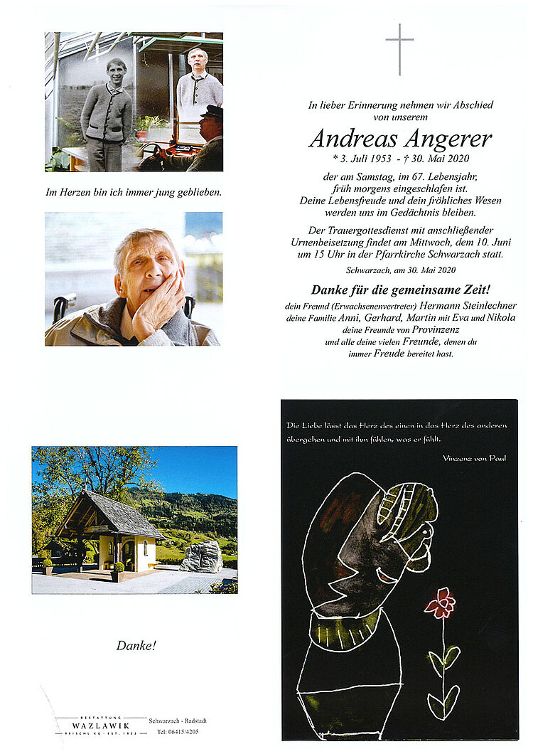 Parte von Andreas Angerer † 30.05.2020