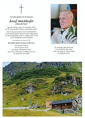 Parte von Josef Anichhofer † 19.12.2025 aus Radstadt