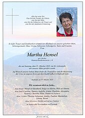 Parte von Martha Hensel † 25.10.2025 aus Radstadt