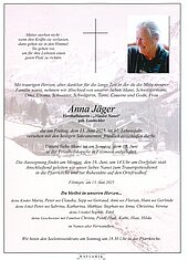 Parte von Anna Jäger † 13.06.2025 aus Filzmoos