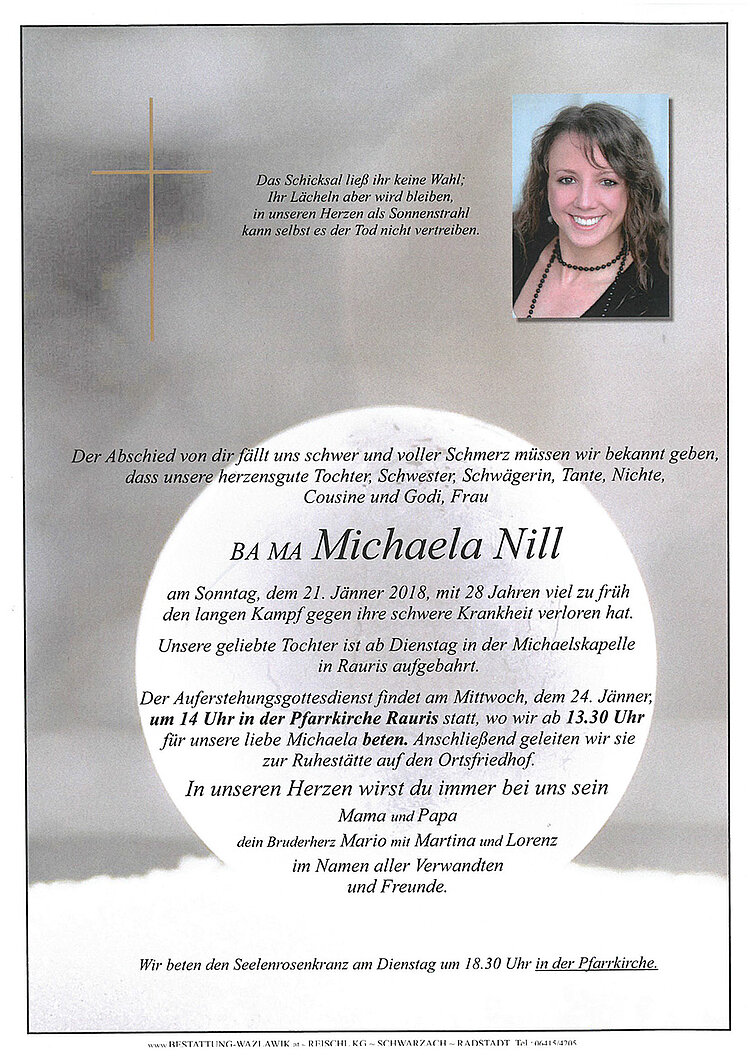 Parte von Michaela Nill † 21.01.2018