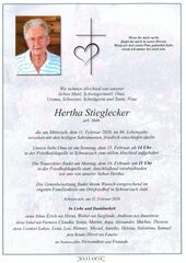 Parte von Hertha Stieglecker † 11.02.2026 aus Schwarzach im Pongau