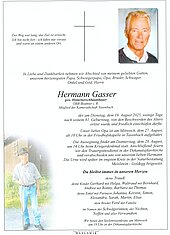 Parte von Hermann Gasser † 19.08.2025 aus Taxenbach