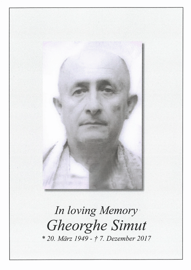 Parte von Gheorghe Simut † 07.12.2017