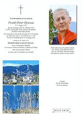 Parte von Frank-Peter Densau † 26.10.2025 aus Goldegg
