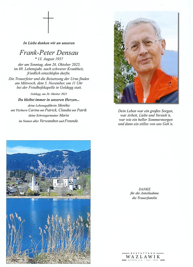 Parte von Frank-Peter Densau † 26.10.2025