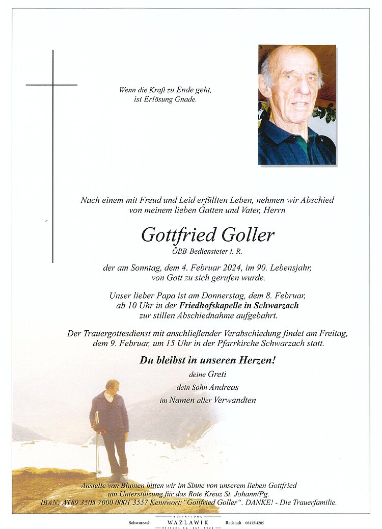 Parte von Gottfried Goller † 04.02.2024
