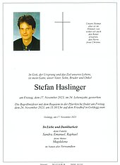 Parte von Stefan Haslinger † 17.11.2023