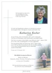 Parte von Katharina Kocher † 19.12.2025 aus Forstau