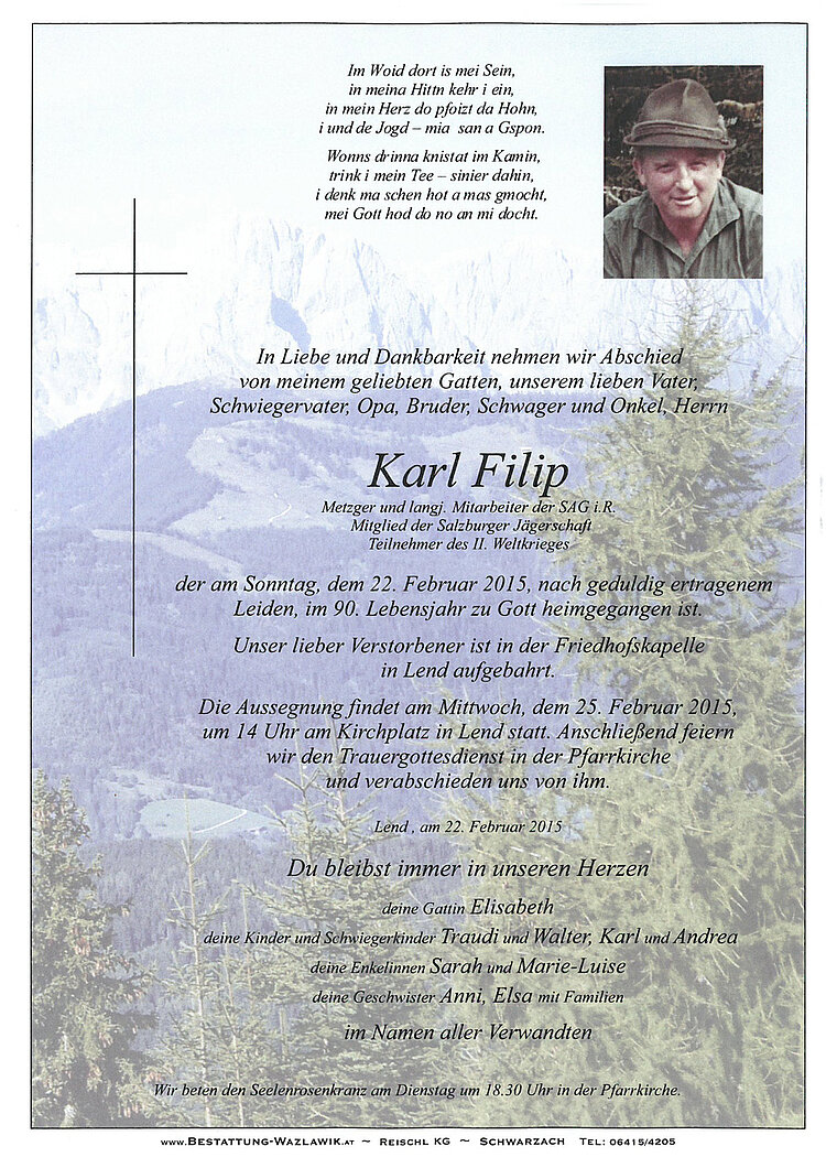 Parte von Karl Filip † 22.02.2015