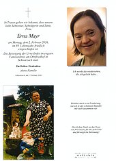 Parte von Erna Mayr † 02.02.2026 aus Schwarzach im Pongau