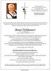 Parte von Burgi Viehhauser † 10.02.2026 aus St. Veit im Pongau