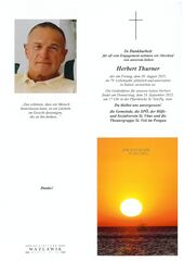Parte von Herbert Thurner † 29.08.2025 aus St. Veit im Pongau