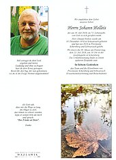 Parte von Johann Holleis † 16.07.2026 aus Schwarzach im Pongau