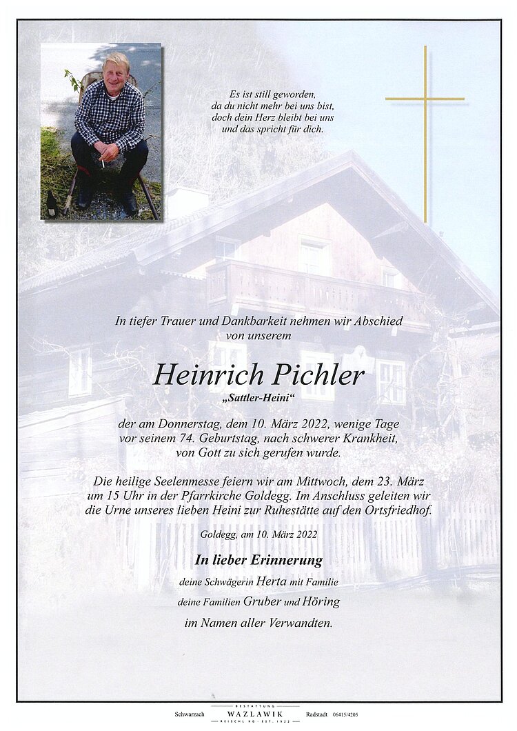 Parte von Heini Pichler † 10.03.2022