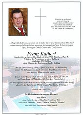 Parte von Franz Katherl † 05.04.2026 aus Goldegg