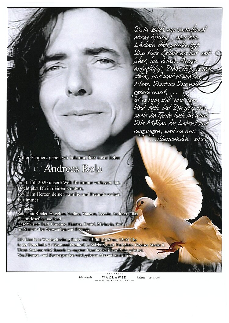 Parte von Andreas Rola † 04.07.2020